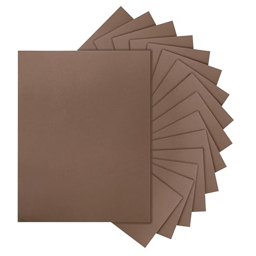 Silunkia 120 Blatt dunkelbrauner Karton, 8,5 x 11 cm, schweres Papier, 250 g/m², Premium-Kaffeekarten-Druckerpapier für selbstgemachte Karten, Papierbasteln, Grußkarten, Einladungen, Menüs von Silunkia