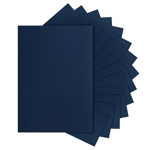 Silunkia 120 Blatt marineblauer Karton, 8,5 x 11 cm, Bastelpapier, 250 g/m²/41,7 kg, Premium-Karton für selbstgemachte Karten, Grußkarten, Jubiläumskarten, Hochzeitseinladungen von Silunkia