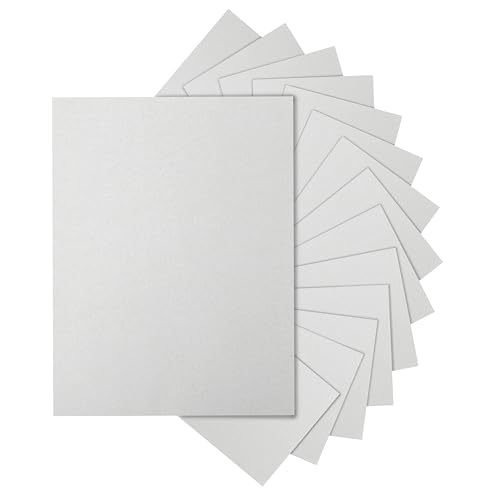 Silunkia 40 Blatt grauer Karton, 8,5 x 11 cm, Bastelpapier, 34 kg, Premium-Graukarton, Druckerpapier für DIY-Karten, Visitenkarten, Zertifikatpapier, Hochzeitseinladungen von Silunkia