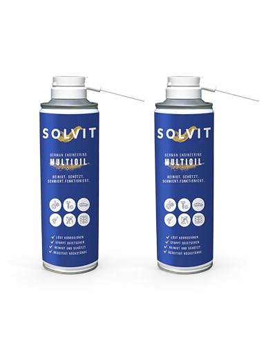 SOLVIT Multifunktionsöl 2x 300ml I Lösungsmittel & Schmiermittel I Leistungsstarkes Multifunktionsöl für effektive Reinigung & Schmierung | Idealer Schutz für alle Oberflächen | Langanhaltender Schutz von Silva