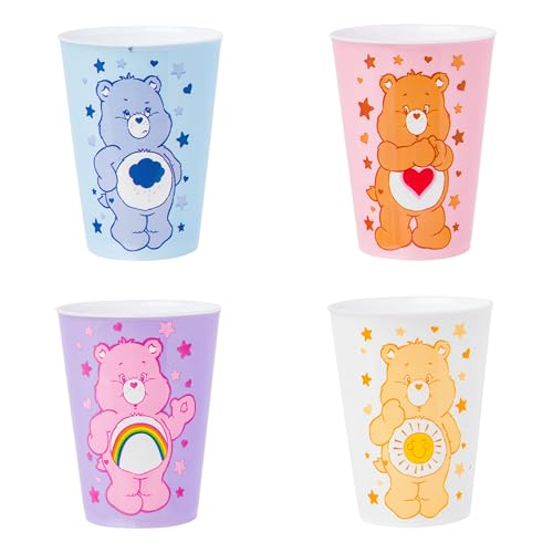 Silver Buffalo Care Bears Mini-Becher-Set, Herzen, 42,5 ml, Kunststoff, 4 Stück von Silver Buffalo