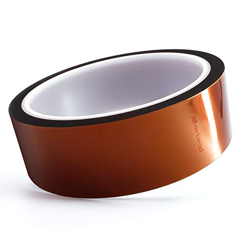 Silverbead® Polyimid Klebeband Hitzebeständig Kapton Band Folie Selbstklebend 30mm x 33m Elektronik Isolierband Kapton Tape Adhesive Hitzebeständiges klebeband von Silverbead