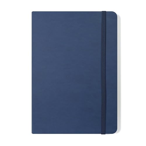 Silvine A5 Executive Notizbuch/Tagebuch, gebunden, Blau, 160 linierte Seiten, 90 g/m² Premium-Papier, elfenbeinfarben, 197BL von Silvine