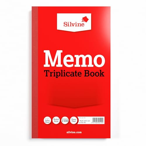 Silvine Triplicate Book Notizbuch, 21 x 12,7 cm von Silvine