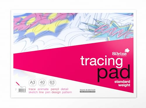 &gtA3 Tracing Paper Pad 40 Sheets von Silvine