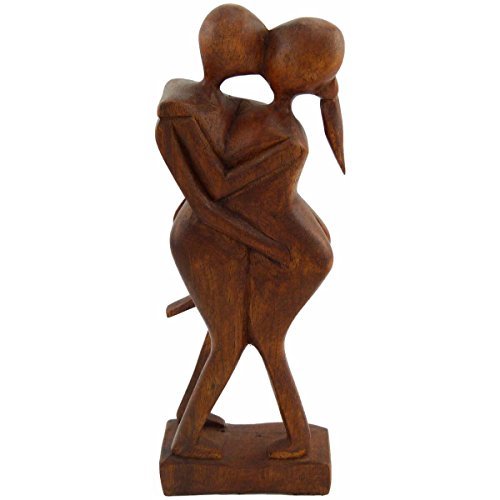 Simandra Holz Figur Skulptur Abstrakt Holzfigur Statue Afrika Asia Handarbeit Deko Akt Größe 10 cm von Simandra