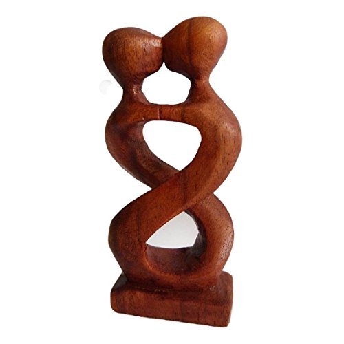 Simandra Holz Figur Skulptur Abstrakt Holzfigur Statue Afrika Asia Handarbeit Deko Zweisam Größe 10 cm von Simandra