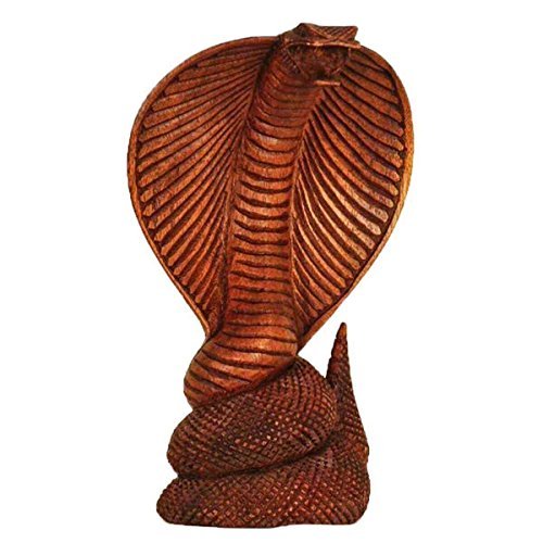 Simandra Kobra Holz Figur Skulptur Abstrakt Holzfigur Statue Afrika Asia Handarbeit Deko Cobra Größe 11 cm von Simandra