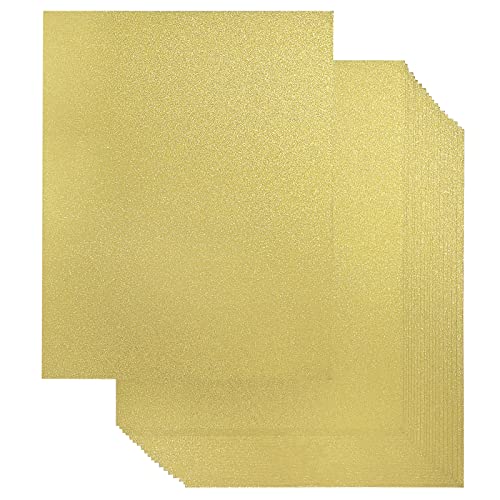 Gold Glitter Cardstock Paper, Double Sided Gold Glitter Paper for DIY Projects, 20 Sheets Gold Sparkle Card Stock for Crafts and Cricut, 250GSM von Simetufy