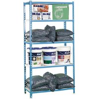 Simonrack Schwerlastregal KIT SIMONCLICK PLUS 5/400 442100024201045 blau, weiß 100,0 x 40,0 x 200,0 cm von SIMONRACK