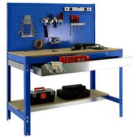 Simonrack Werkbank KIT SIMONWORK BT2 BOX 1200 + Gratis Deutschland-Schal blau 1 Schublade 120,0 x 61,0 x 144,5 cm von SIMONRACK