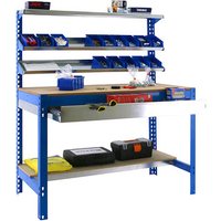 Simonrack Werkbank SIMONWORK BT1 BOX 1200 blau 1 Schublade 121,0 x 61,0 x 144,5 cm von SIMONRACK