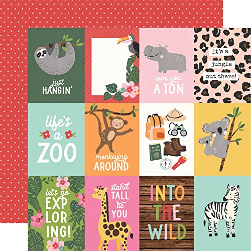 Into The Wild Double-Sided Cardstock 12"X12"-3"X4" Elements von Simple Stories