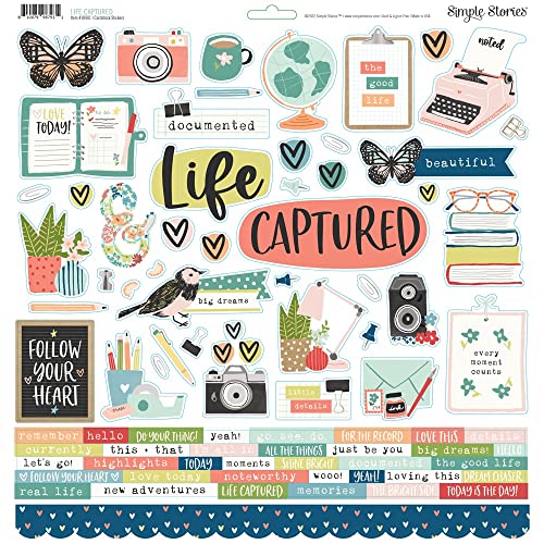 Life Captured Cardstock Stickers 12"X12"-Combo von Simple Stories