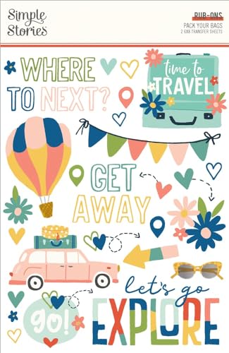 Pack Your Bags Rub-Ons 6"X8"-2/Pkg von Simple Stories