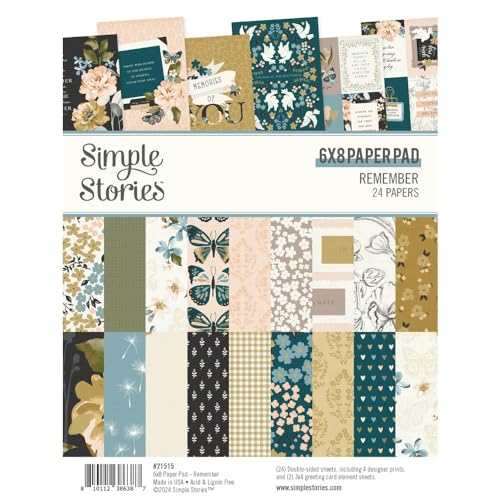 Simple Stories Double-Sided Paper Pad 6"X8" 24/Pkg-Remember von Simple Stories