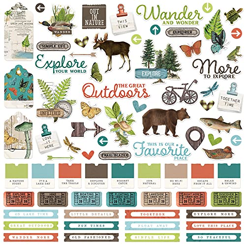 Simple Vintage Lakeside Cardstock Stickers 12"X12"-Combo von Simple Stories