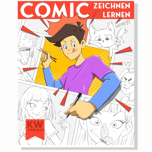 SimplePaper Comic Zeichnen Lernen leicht gemacht - zum ersten eigenen Comic| detaillierte Menschen und Tiere in Proportionen zeichnen lernen von SimplePaper