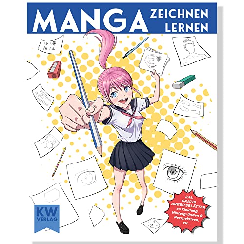 SimplePaper Manga zeichnen lernen - für Anfänger & Fortgeschrittene |Manga und Anime Malbuch mit Anleitungen + Tipps – step by step zum ersten eigenen Manga Buch von SimplePaper