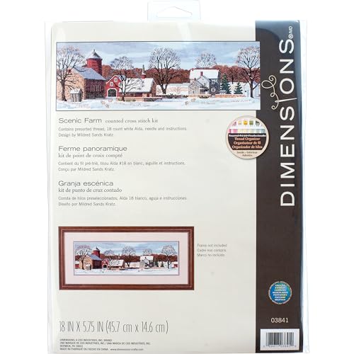 Simplicity 03841 3841 Kreuzstich-Szene, Landhaus (18 Count) von Simplicity