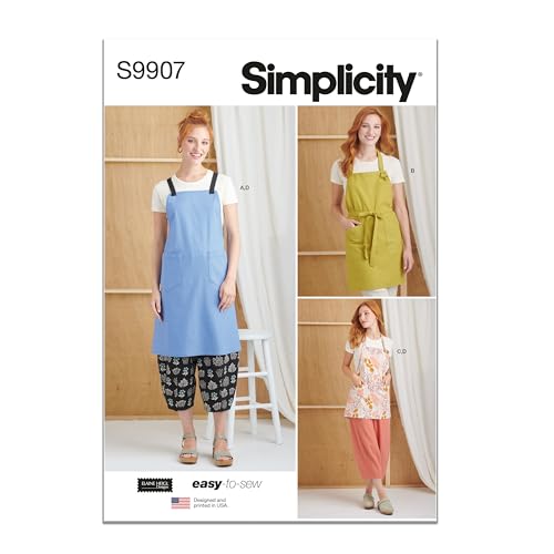 SIMPLICITY Elaine Heigl Designs SS9907A Schürzen und Hosen für Damen (XS-S-M-L-XL-XXL) von Simplicity