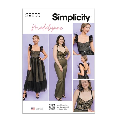 SIMPLICITY Madalynne Intimates SS9850AA Damenkleid und Jumpsuit für Damen (XS-S-M-L-XL) von Simplicity