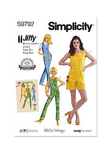 SIMPLICITY SS9792H5 Damen-Overall in zwei Längen, H5 (34-36-38-40-42) von Simplicity