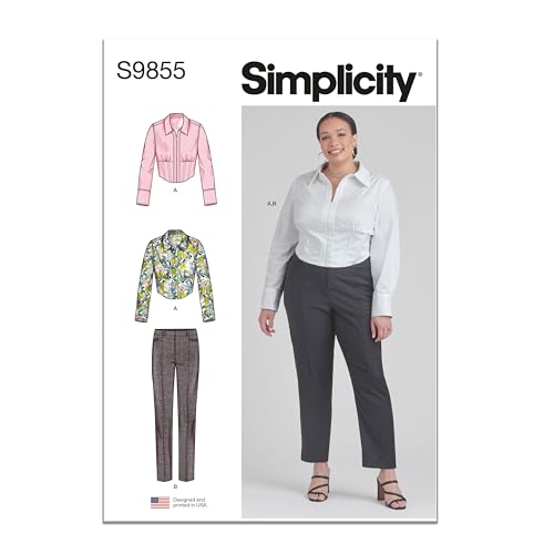 SIMPLICITY SS9855W3 Damen Oberteil und Hose W3 (30W-32W-34W-36W-38W) von Simplicity