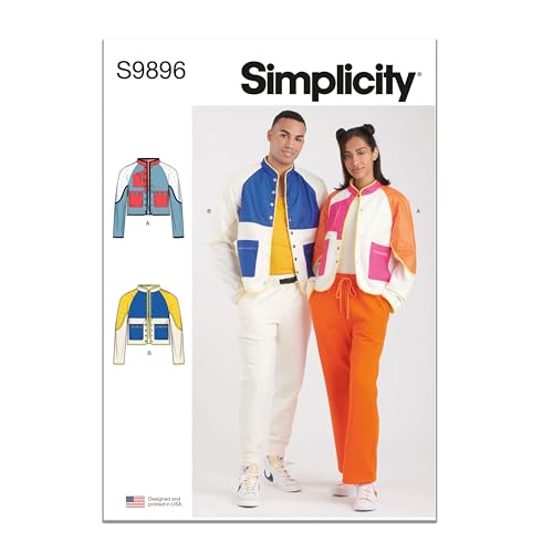 SIMPLICITY SS9896A Unisex Jacke in zwei Längen A (XS-S-M-L-XL-XXL) von Simplicity