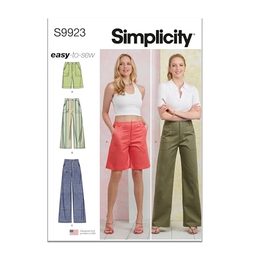 SIMPLICITY Schnittmuster SS9923K5 Damenhosen in zwei Längen und Shorts K5 (36-38-40-42-44) von Simplicity