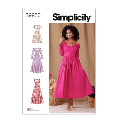 SIMPLICITY Schnittmuster SS9950Y5 Damenkleid mit Ärmel- und Längenvariationen Y5 (46-50-52-54) von Simplicity