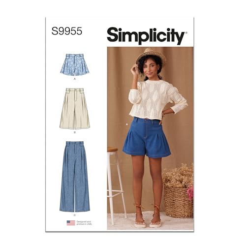 SIMPLICITY Schnittmuster SS9955K5 Damen-Shorts und Hosen K5 (36-38-40-42-44) von Simplicity