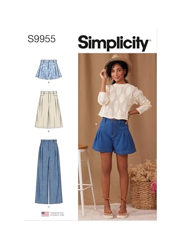 SIMPLICITY Schnittmuster SS9955Y5 Damen-Shorts und Hosen Y5 (46-50-52-54) von Simplicity