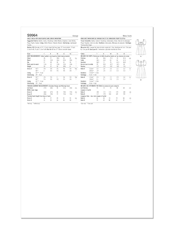 SIMPLICITY Schnittmuster SS9964A Mädchenkleid mit Rückenmieder und Längenvariationen A (7-8-10-12-14) von Simplicity