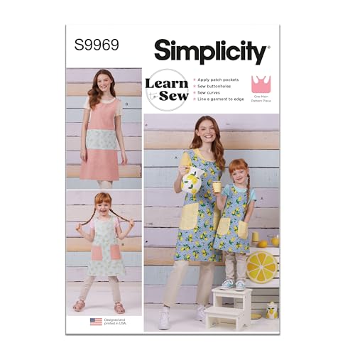 SIMPLICITY Schnittmuster SS9969A Wendeschürzen für Kinder und Damen, A (S - L/S - L) von Simplicity