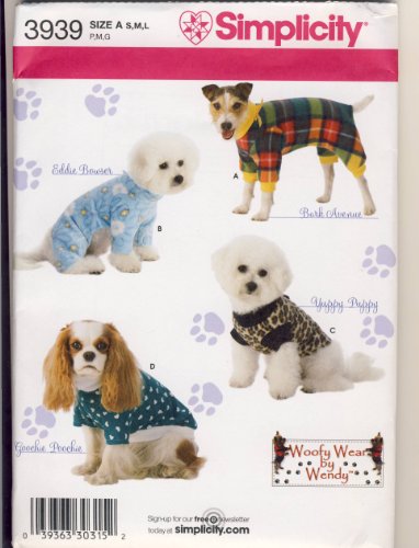 Simplicity 3939 Schnittmuster für Hundekleidung in drei Größen – Woofy Wear von Wendy von Simplicity