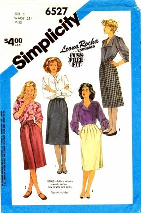 Simplicity 6527 Schnittmuster für Damenröcke, gerafft, Größe 39 – Taille 23 von Simplicity