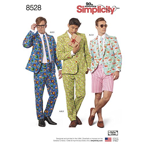 Simplicity 8528 Herren Anzug Kostüm Schnittmuster Gr. 44-52 von Simplicity