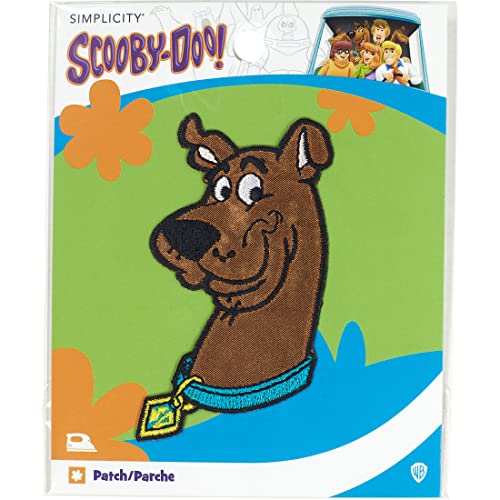 Simplicity Scooby-Doo Aufnäher zum Aufbügeln für Kleidung, Jacken und Rucksäcke, 4,4 cm B x 8,3 cm H von Simplicity