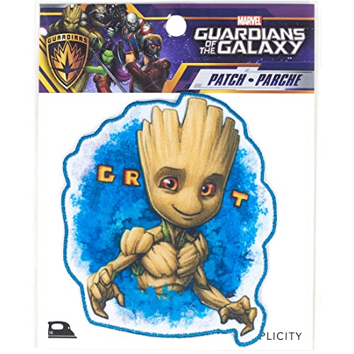 Simplicity 90-60118 Marvel Guardians of the Galaxy Groot Aufnäher zum Aufbügeln für Kleidung, Jacken und Rucksäcke, Eisen, 3.25" W x 3.5" H von Simplicity