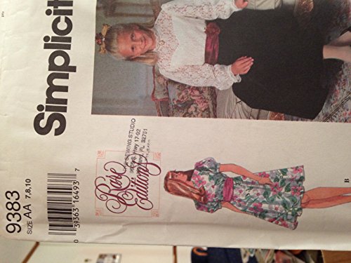 Simplicity 9383 Sewing Pattern Girls Full Skirt Dress Size 7 von Simplicity