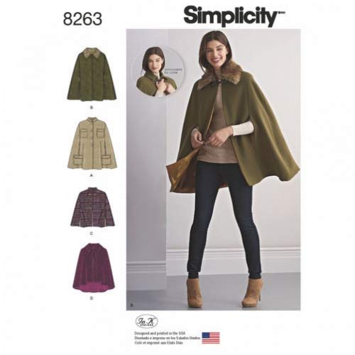 Simplicity Damen Schnittmuster 8263 Capes & Capelets von Simplicity