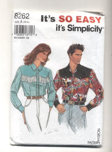 Simplicity Easy Western Shirt Schnittmuster #8262 von Simplicity