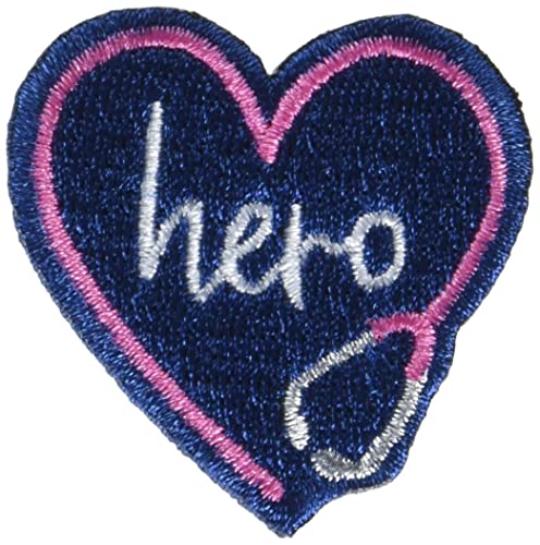 Simplicity Hero Heart Aufnäher zum Aufbügeln für Kleidung, Rucksäcke und Accessoires, 4,4 cm B x 4,4 cm L, mehrfarbig von Simplicity