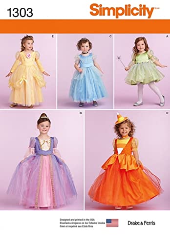 Simplicity Kinder Schnittmuster 1303 Prinzessin Stil Kleider von Simplicity