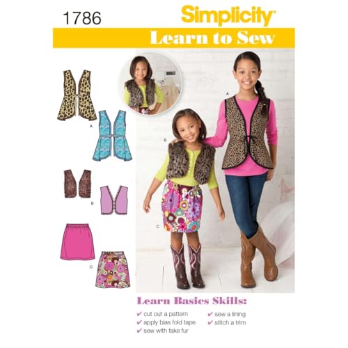 Simplicity Muster 1786.k5 7–14 Learn to Sew Kinder und Mädchen Sportswear von Simplicity