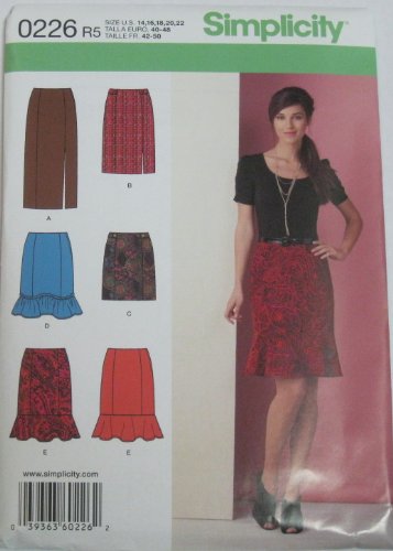 Simplicity Pattern Skirt #0226 Size 14,16,18,20,22 von Simplicity