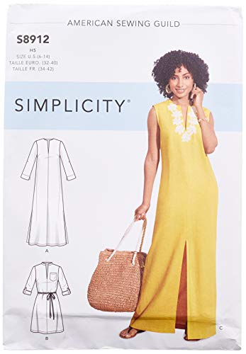 Simplicity SS8912H5 Schnittmuster S8912 Damenkleid, H5, (6-8-10-12-14) von Simplicity