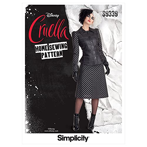 Simplicity SS9339H5 Kostüm für Damen, offizielles Lizenzprodukt aus Disneys Live-Action-Film, Cruella ist eine Kraftfahrt. 6-8-10-12-14 von Simplicity