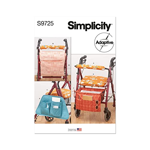 Simplicity SS9725OS Rollator Zubehör Schnittmuster, Mehrfarbig, 2 Count von Simplicity